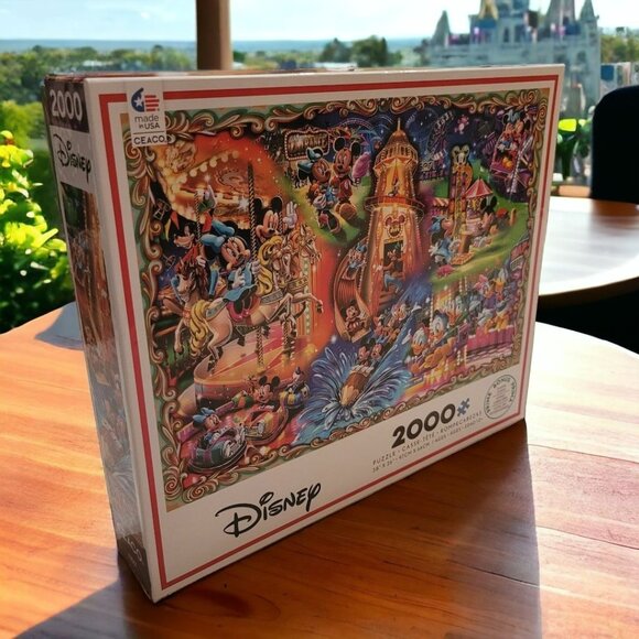 Disney 2000 Piece Puzzle 38 x 26 Mickey Minnie Mouse Donald Duck Goofy 43501 - Picture 1 of 16
